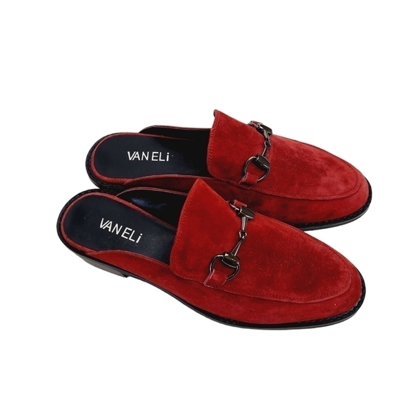 Vaneli Womens Mules Size 7 M Suede Burgundy Slip On Shoes Clog Classic NEW Mod - Picture 11 of 13